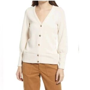 Madewell Cream Cardigan Sweater